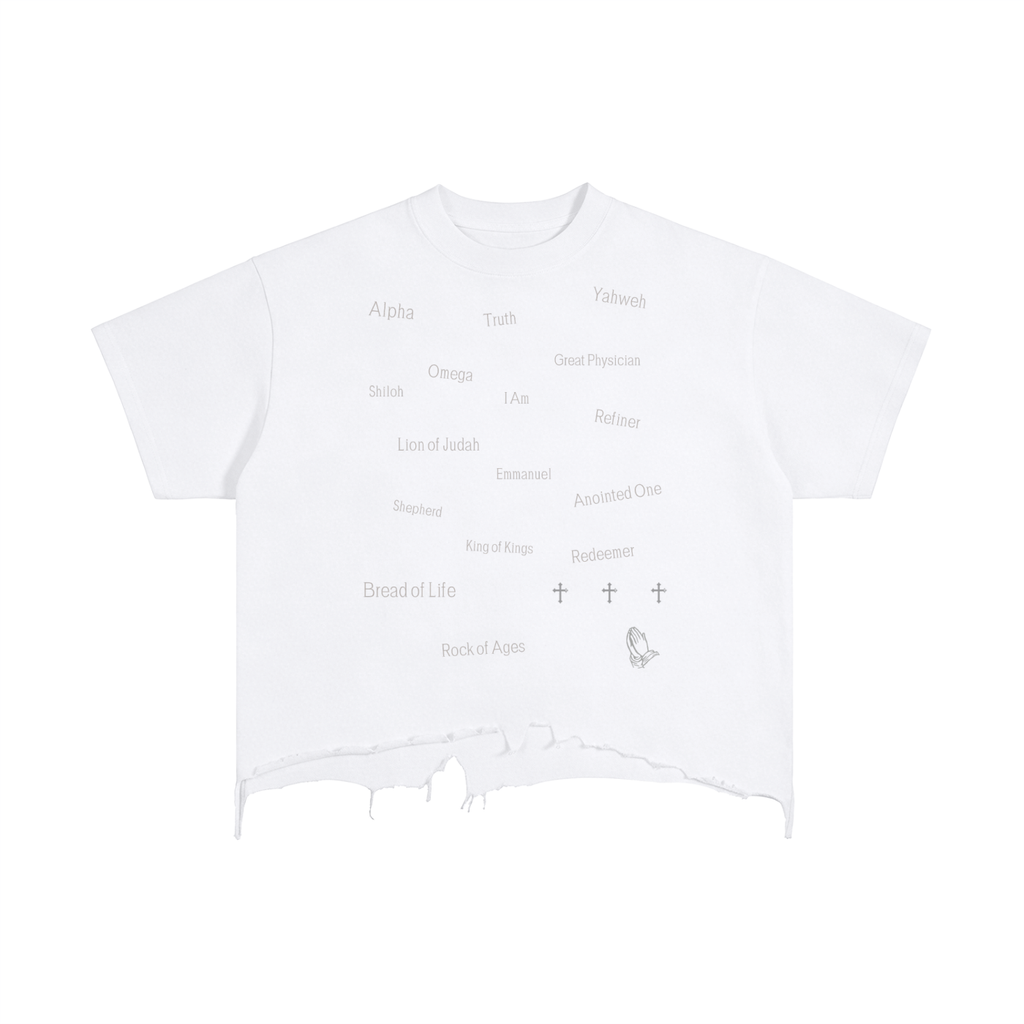 I Am Tee - Distressed White