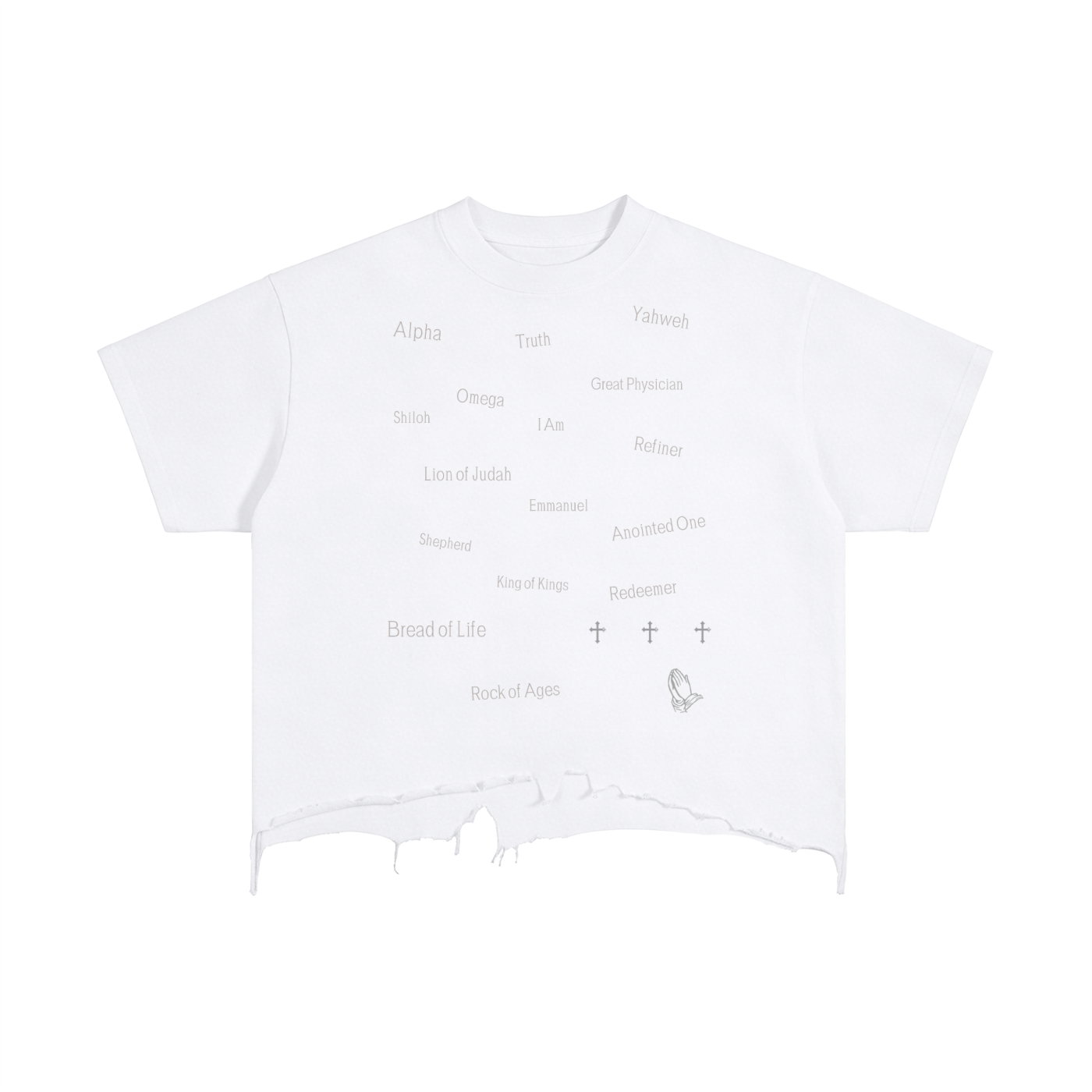 I Am Tee - Distressed White