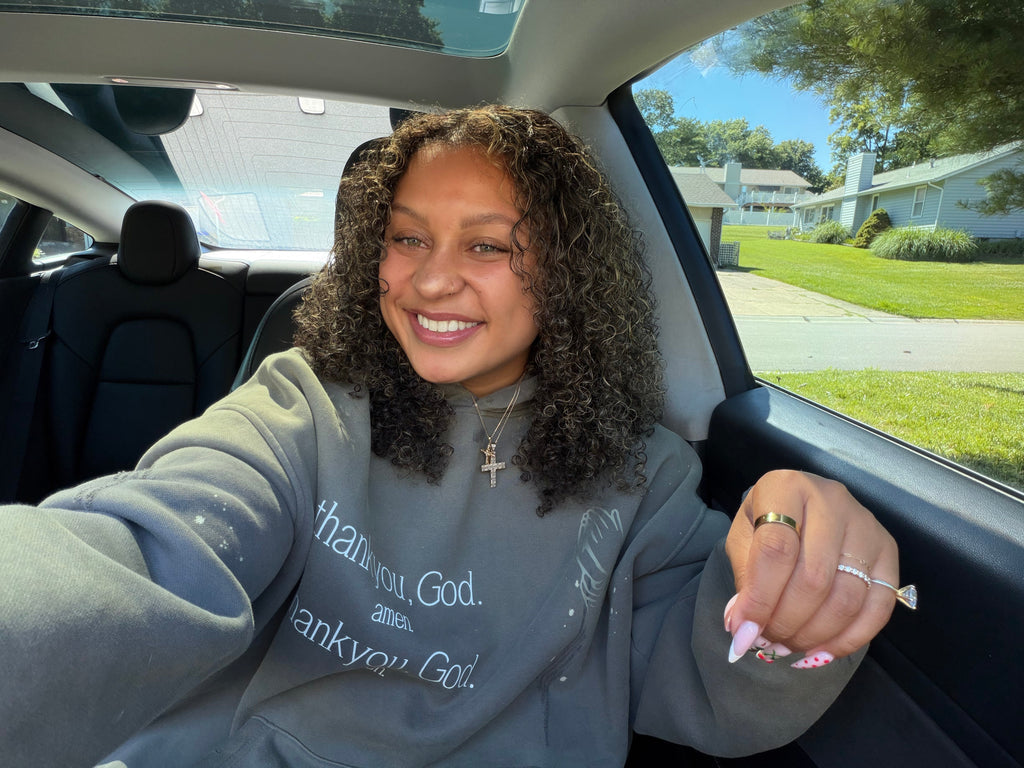 Thank You God Amen Double - Grey Hoodie