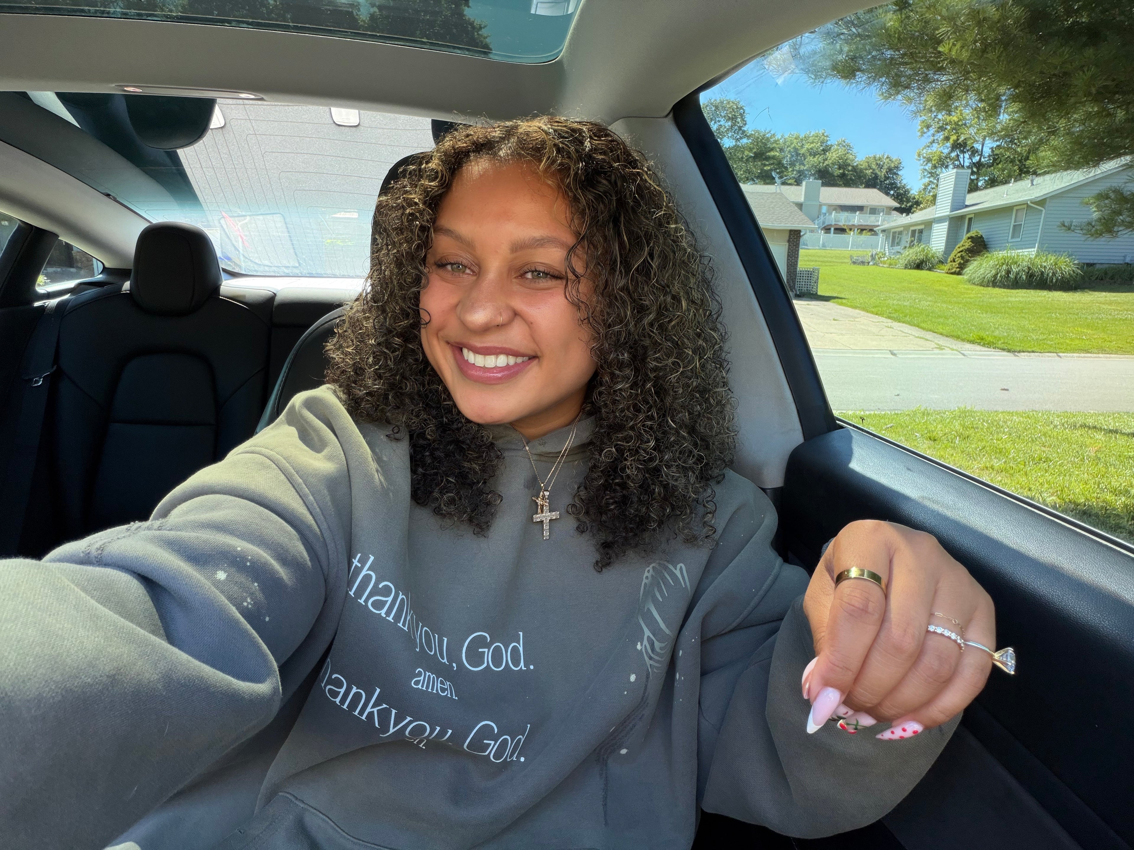 Thank You God Amen Double - Grey Hoodie