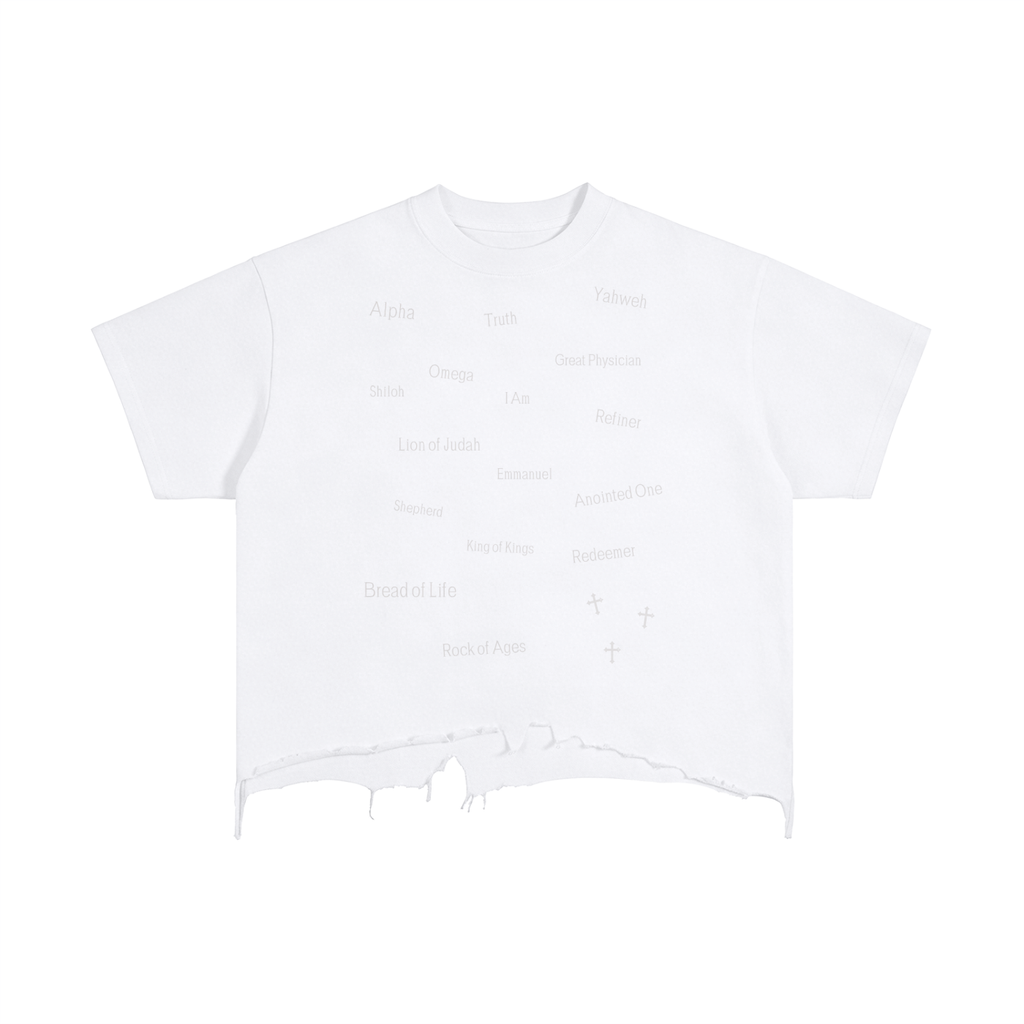 I Am Tee - Distressed White